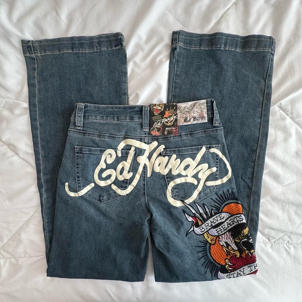 ed hardy low waisted jeans
